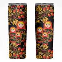 Russian Matryoshka Doll Skinny Tumbler Khokhloma Patterns - Wonder Print Shop