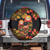 Russian Matryoshka Doll Spare Tire Cover Khokhloma Patterns - Wonder Print Shop