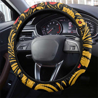 Russian Matryoshka Doll Steering Wheel Cover Khokhloma Patterns - Wonder Print Shop