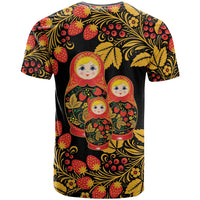 Russian Matryoshka Doll T Shirt Khokhloma Patterns - Wonder Print Shop