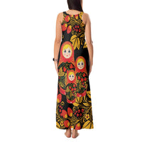 Russian Matryoshka Doll Tank Maxi Dress Khokhloma Patterns - Wonder Print Shop