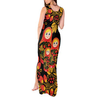 Russian Matryoshka Doll Tank Maxi Dress Khokhloma Patterns - Wonder Print Shop