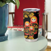 Russian Matryoshka Doll Tumbler Cup Khokhloma Patterns - Wonder Print Shop