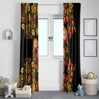 Russian Matryoshka Doll Window Curtain Khokhloma Patterns - Wonder Print Shop