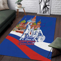 Russia National Unity Day Area Rug Minin And Pozharsky Monument - Wonder Print Shop