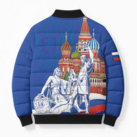 Russia National Unity Day Bomber Puffer Jacket Minin And Pozharsky Monument - Wonder Print Shop