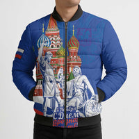 Russia National Unity Day Bomber Puffer Jacket Minin And Pozharsky Monument - Wonder Print Shop