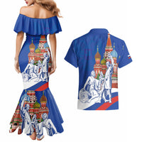 Russia National Unity Day Couples Matching Mermaid Dress and Hawaiian Shirt Minin And Pozharsky Monument - Wonder Print Shop