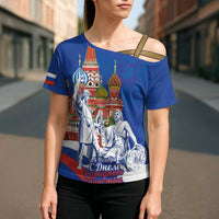 Russia National Unity Day Cross Shoulder Shirt Minin And Pozharsky Monument - Wonder Print Shop