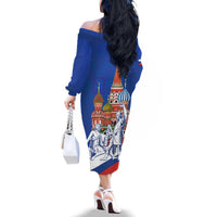 Russia National Unity Day Family Matching Off The Shoulder Long Sleeve Dress and Hawaiian Shirt Minin And Pozharsky Monument - Wonder Print Shop