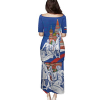 Russia National Unity Day Family Matching Puletasi and Hawaiian Shirt Minin And Pozharsky Monument - Wonder Print Shop