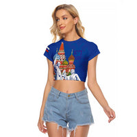 Russia National Unity Day Raglan Cropped T Shirt Minin And Pozharsky Monument - Wonder Print Shop