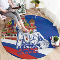 Russia National Unity Day Round Carpet Minin And Pozharsky Monument - Wonder Print Shop