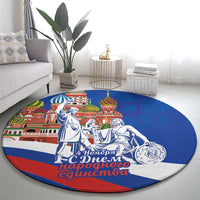 Russia National Unity Day Round Carpet Minin And Pozharsky Monument - Wonder Print Shop