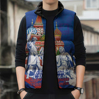 Russia National Unity Day Sleeveless Puffer Jacket Minin And Pozharsky Monument - Wonder Print Shop