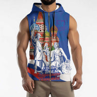 Russia National Unity Day Sleeveless Zip Hoodie Minin And Pozharsky Monument - Wonder Print Shop