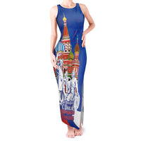 Russia National Unity Day Tank Maxi Dress Minin And Pozharsky Monument - Wonder Print Shop