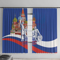 Russia National Unity Day Window Curtain Minin And Pozharsky Monument - Wonder Print Shop