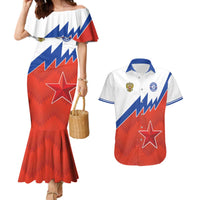 Personalized Russia Football Couples Matching Mermaid Dress and Hawaiian Shirt The National Team Go Champion - Wonder Print Shop