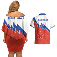 Personalized Russia Football Couples Matching Off Shoulder Short Dress and Hawaiian Shirt The National Team Go Champion - Wonder Print Shop