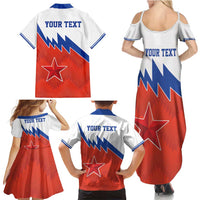 Personalized Russia Football Family Matching Summer Maxi Dress and Hawaiian Shirt The National Team Go Champion - Wonder Print Shop