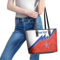 Personalized Russia Football Leather Tote Bag The National Team Go Champion - Wonder Print Shop