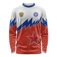 Personalized Russia Football Long Sleeve Shirt The National Team Go Champion - Wonder Print Shop