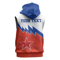 Personalized Russia Football Sleeveless Zip Hoodie The National Team Go Champion - Wonder Print Shop