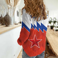 Personalized Russia Football Women Casual Shirt The National Team Go Champion - Wonder Print Shop