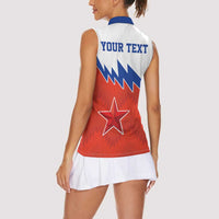 Personalized Russia Football Women Sleeveless Polo Shirt The National Team Go Champion - Wonder Print Shop