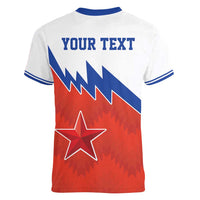 Personalized Russia Football Women V-Neck T-Shirt The National Team Go Champion - Wonder Print Shop