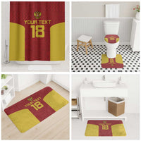 Custom Russia Football Bathroom Set Nashi Parni Khokhloma Style - Red - Wonder Print Shop