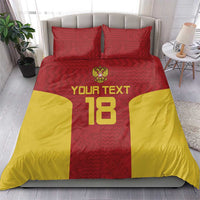 Custom Russia Football Bedding Set Nashi Parni Khokhloma Style - Red - Wonder Print Shop