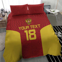 Custom Russia Football Bedding Set Nashi Parni Khokhloma Style - Red - Wonder Print Shop