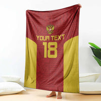 Custom Russia Football Blanket Nashi Parni Khokhloma Style - Red - Wonder Print Shop