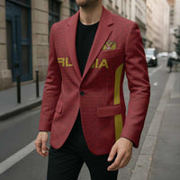 Custom Russia Football Blazer Nashi Parni Khokhloma Style - Red - Wonder Print Shop