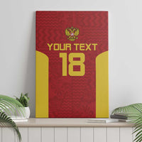 Custom Russia Football Canvas Wall Art Nashi Parni Khokhloma Style - Red - Wonder Print Shop