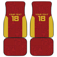 Custom Russia Football Car Mats Nashi Parni Khokhloma Style - Red - Wonder Print Shop