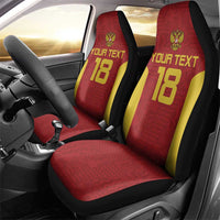Custom Russia Football Car Seat Cover Nashi Parni Khokhloma Style - Red - Wonder Print Shop