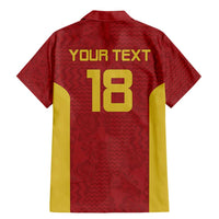 Custom Russia Football Family Matching Mermaid Dress and Hawaiian Shirt Nashi Parni Khokhloma Style - Red - Wonder Print Shop