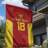 Custom Russia Football Garden Flag Nashi Parni Khokhloma Style - Red - Wonder Print Shop