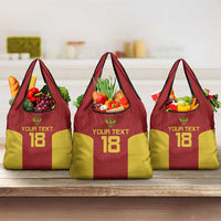 Custom Russia Football Grocery Bag Nashi Parni Khokhloma Style - Red - Wonder Print Shop