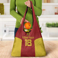 Custom Russia Football Grocery Bag Nashi Parni Khokhloma Style - Red - Wonder Print Shop