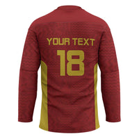 Custom Russia Football Hockey Jersey Nashi Parni Khokhloma Style - Red - Wonder Print Shop