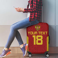 Custom Russia Football Luggage Cover Nashi Parni Khokhloma Style - Red - Wonder Print Shop