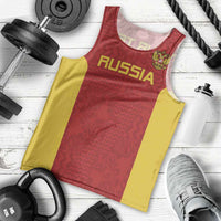 Custom Russia Football Men Tank Top Nashi Parni Khokhloma Style - Red - Wonder Print Shop
