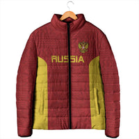 Custom Russia Football Padded Jacket Nashi Parni Khokhloma Style - Red - Wonder Print Shop