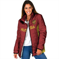Custom Russia Football Padded Jacket Nashi Parni Khokhloma Style - Red - Wonder Print Shop