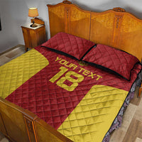 Custom Russia Football Quilt Bed Set Nashi Parni Khokhloma Style - Red - Wonder Print Shop