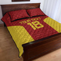 Custom Russia Football Quilt Bed Set Nashi Parni Khokhloma Style - Red - Wonder Print Shop